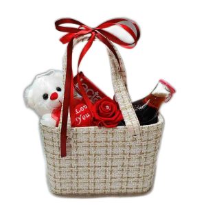 Τσάντα με Κρασί + Forever + Teddy Bear + Lacta - Image 1