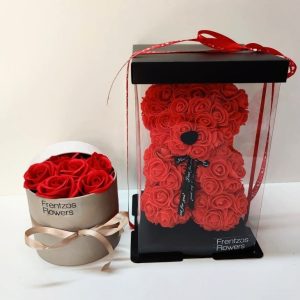 Rose Bear Medium + Σαπουνίνια - Image 1